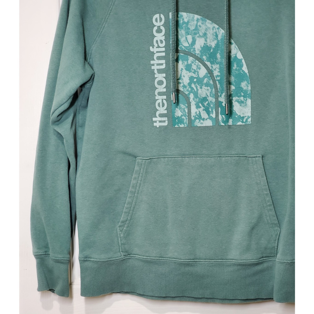 The North Face Pullover Hoodie Women S Green Logo Outdoor Casual Sweatshirt - Picture 11 of 11